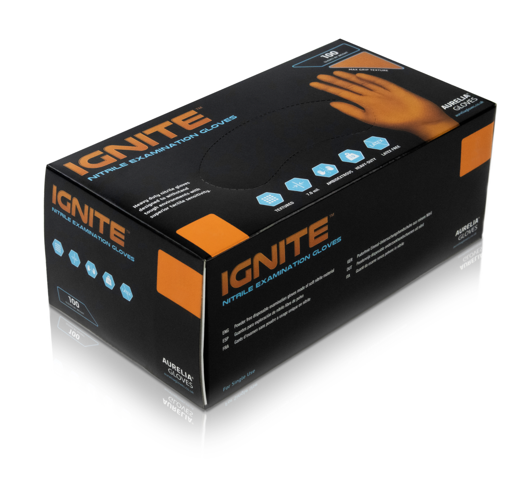 Orange Nitrile Gloves SE-SM-02