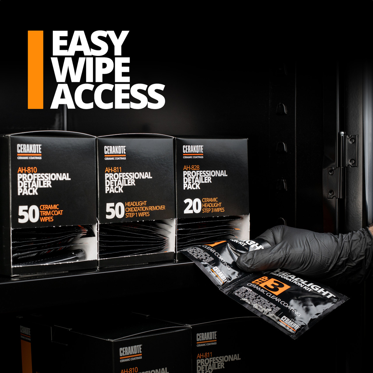 AH-828 Ceramic Headlight Restoration Detailer Pack (20 Ceramic Wipes) - Image 3