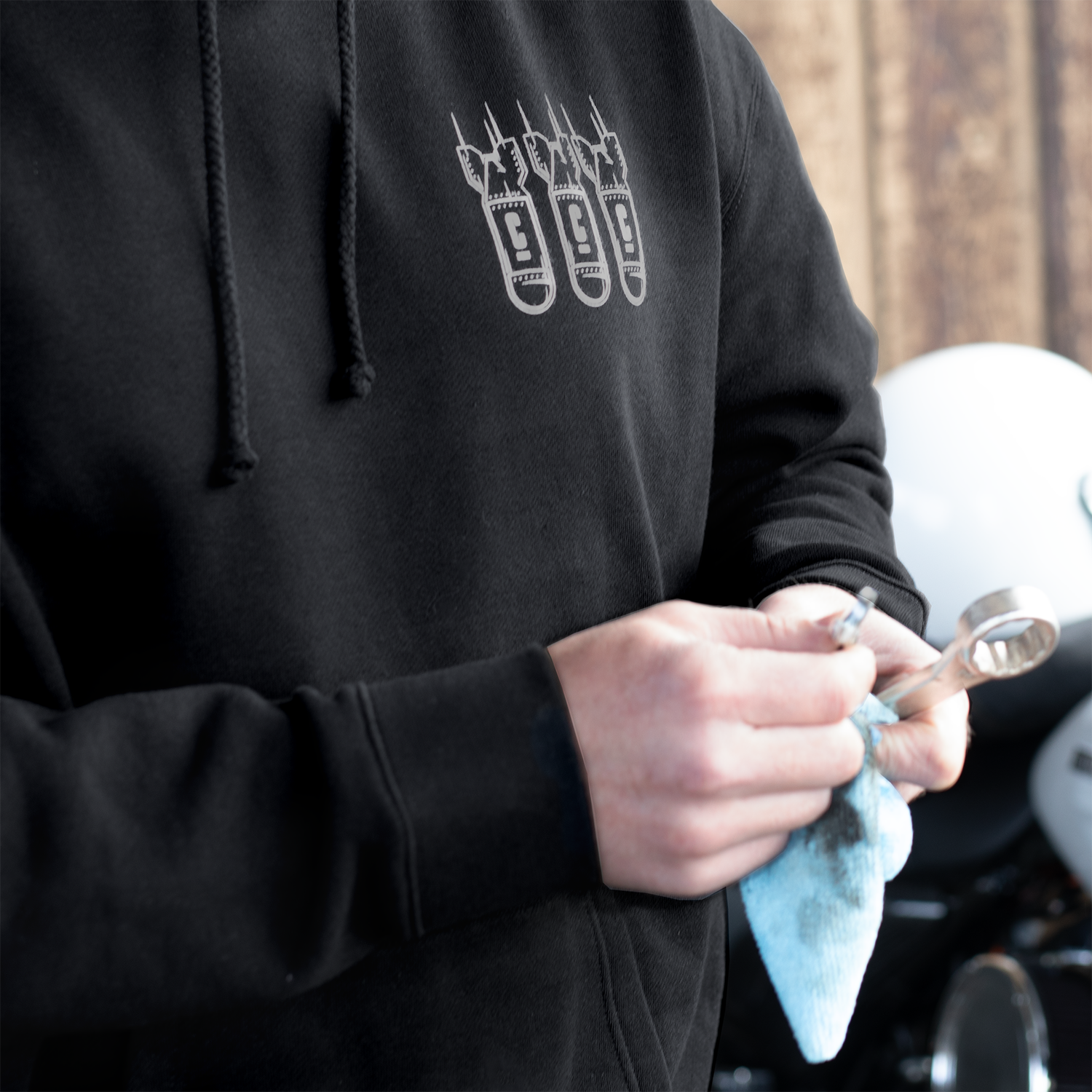 Cerakote Moto Bomber Hoodie - Image 3